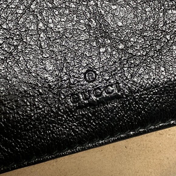 GUCCI GG Marmont Mini Bucket Black Beige Leather Shoulder Bag bran776-100325 - Picture 14 of 16